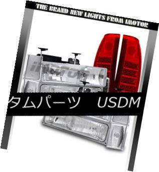 ヘッドライト 88-93 Chevy C10/Suburban 92-93 Blazer Clear Headlights/Red Clear LED Tail Lights 88-93シボレーC10 /郊外92-93ブレイザークリアヘッドライト/レッドクリアLEDテールライト 【並行輸入品】