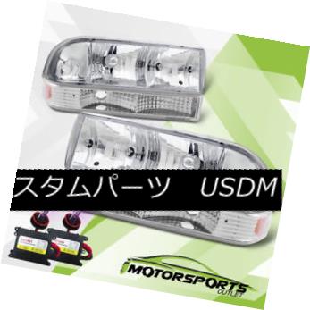 ヘッドライト 1998-2004 Chevy S10 Chevy Blazer Chrome Headlights Assembly w/12000K Slim HID 1998-2004シボレーS10シボレーブレイザークロームヘッドライトアセンブリ/ 12000KスリムHID 【並行輸入品】