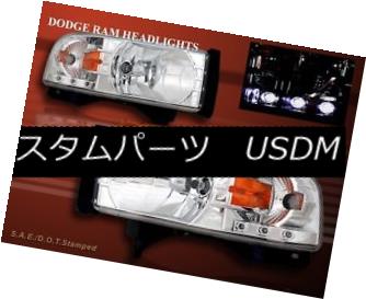 ヘッドライト 94-01 Dodge Ram Pickup Crystal Headlights Chrome with LED Amber 1500 2500 3500 94-01ダッジ・ラム・ピックアップクリスタル・ヘッドライトLEDアンバー付きクローム1500 2500 3500 【並行輸入品】 38,396円