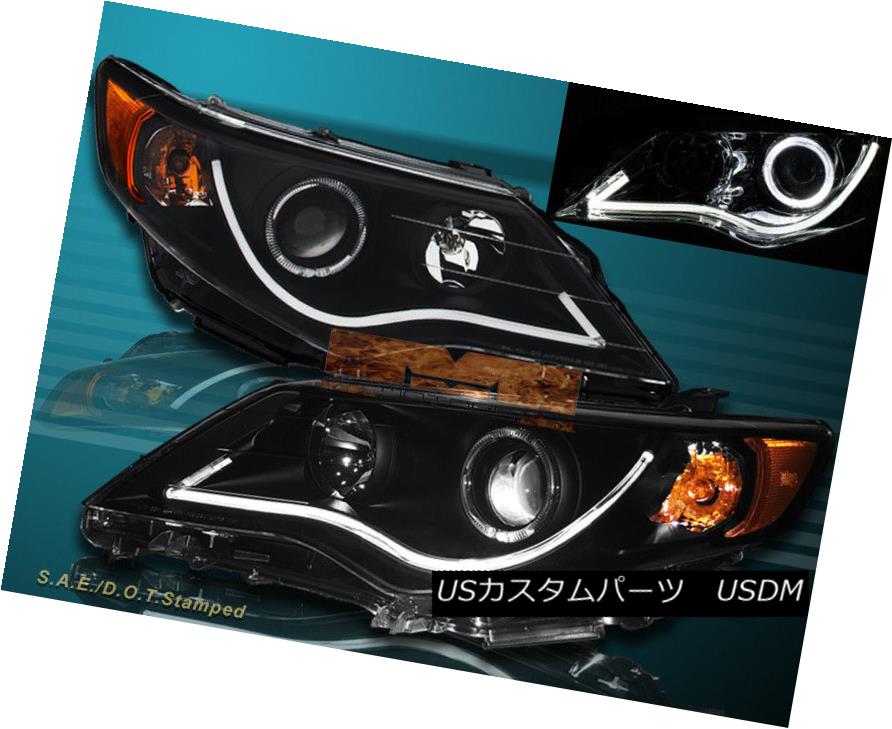 ヘッドライト 2012-2014 Toyota Camry Sedan Black Housing CCFL Halo Projector Headlights 2012年?2014年トヨタカムリセダンブラックハウジングCCFLハロープロジェクターヘッドライト 【並行輸入品】