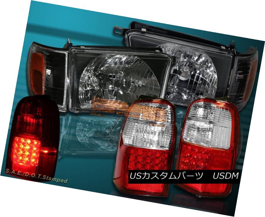 ヘッドライト 1996 1997 1998 TOYOTA 4RUNNER BLACK HEADLIGHTS + CORNER + LED TAIL LIGHTS RED 1996 1997 1998トヨタ4RUNNER黒色ヘッドライト+コーナー+ LEDテールライト赤色 【並行輸入品】