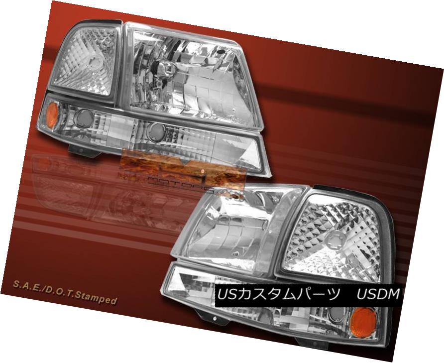 ヘッドライト 1998 1999 2000 FORD RANGER CLEAR HEADLIGHTS & CLEAR CORNER SIGNAL LIGHTS COMBO 1998 1999 2000 FORD RANGER CLEAR HEADLIGHTS＆amp; クリアコーナー信号ライトコンボ 【並行輸入品】