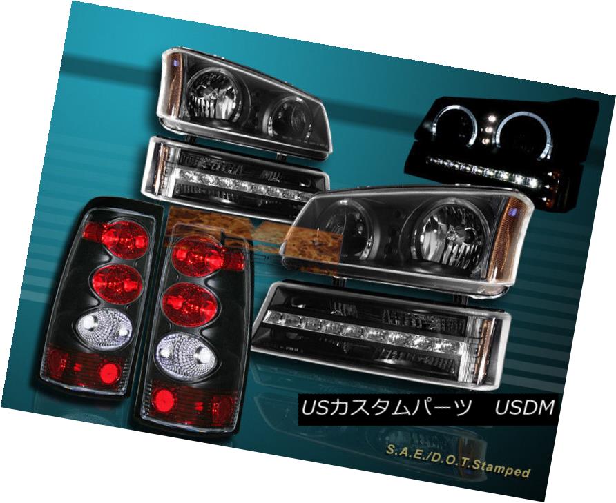 ヘッドライト Tail 03 06 Chevy Silverado Halo Black ヘッドライト Headlights ライト ランプ ヘッドライト メーカー直販超安いの Bumper Lights Jdm Black Tail Lights 03 06シボレーシルバラードハローヘッドライト バンパーライト Jdmブラックテールライト World