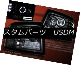 ヘッドライト 1992-1996 FORD BRONCO F-150 F250 F350 BLACK PROJECTOR HEADLIGHTS HALO RIM LED 1992-1996フォードブロンコF-150 F250 F350ブラックプロジェクターヘッドライトハローリムLED 【並行輸入品】