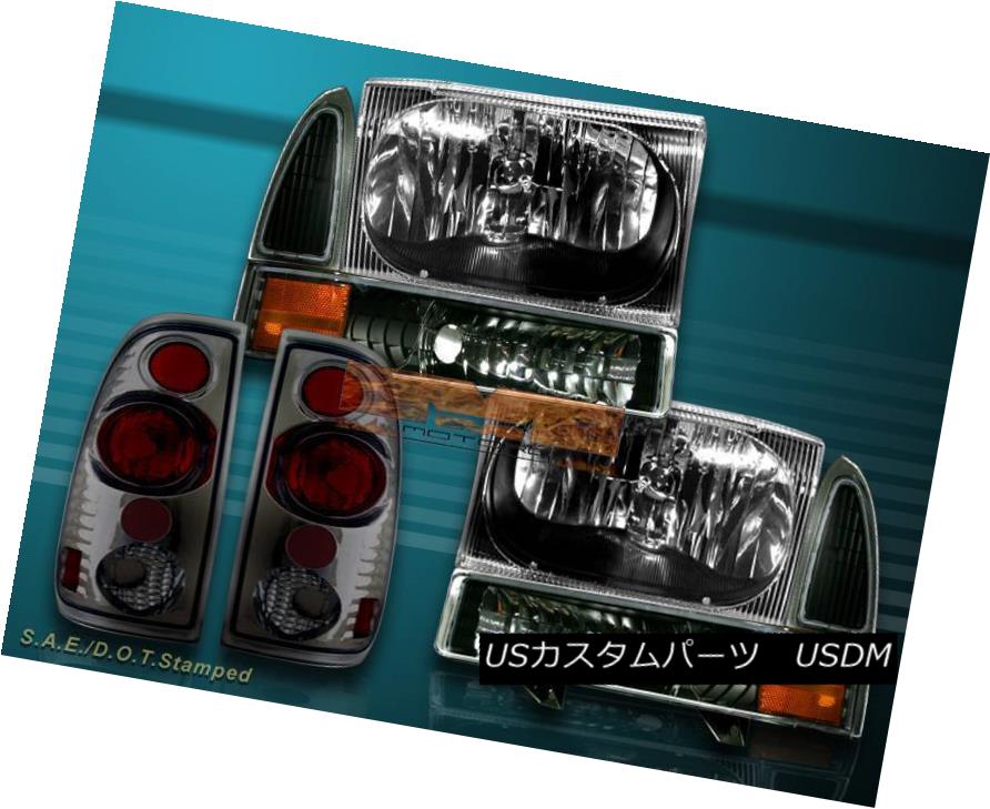ヘッドライト 99-04 FORD F250 F350 SUPER DUTY HEADLIGHT BLACK+ BLACK CORNER + SMOKE TAIL LIGHT 99-04フォードF250 F350スーパーデューティヘッドライトブラック+ブラックコーナー+ SMOKEテールライト 【並行輸入品】 75,020円