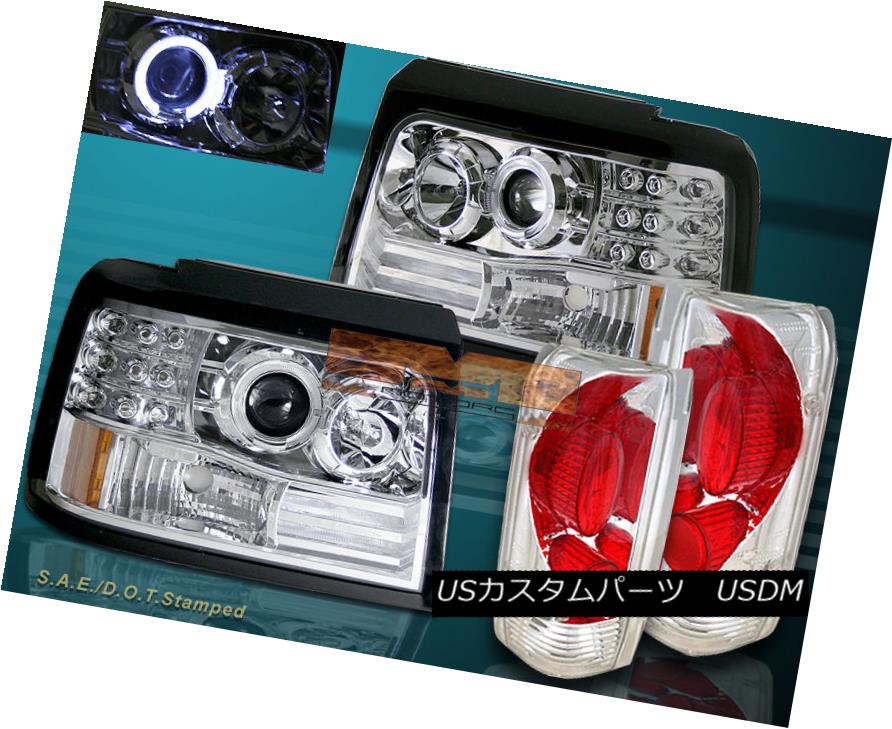 ヘッドライト 92-96 FORD BRONCO F-150 PROJECTOR HALO LED HEADLIGHTS + ALTEZZA TAIL LIGHTS 92-96フォードブロンコF-150プロジェクターハローLEDヘッドライト+アルテッツァテールライト 【並行輸入品】