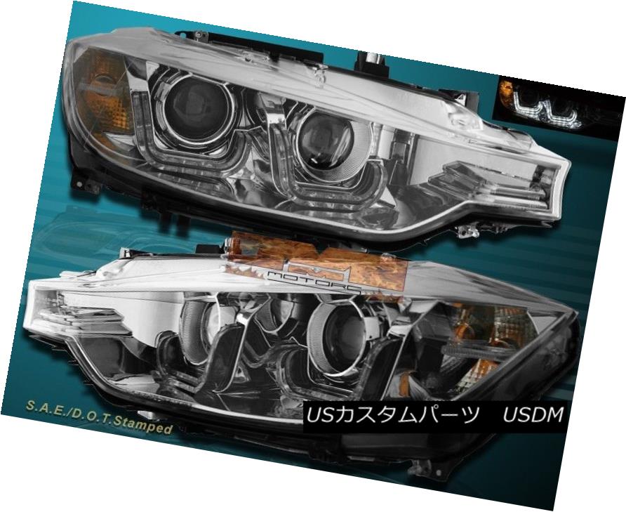ヘッドライト 12 13 14 BMW 3-Series F30 Sedan LED U i8 Style Chrome Projector Headlights Pair 12 13 14 BMW 3シリーズF30セダンLED U i8スタイルクロームプロジェクターヘッドライトペア 【並行輸入品】|カスタムパーツ WORLD倉庫