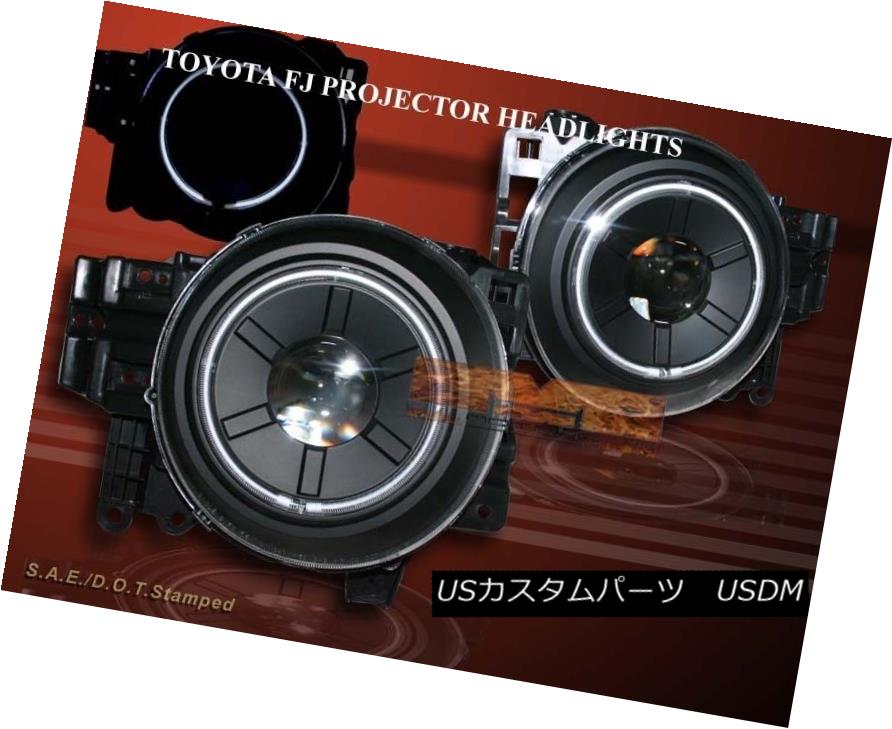 ヘッドライト 2007-2014 TOYOTA FJ CRUISER ONE HALO CCFL PROJECTOR HEADLIGHTS LAMPS BLACK 2007-2014トヨタFJクルーザーハロンCCFLプロジェクターヘッドライトランプブラック 【並行輸入品】
