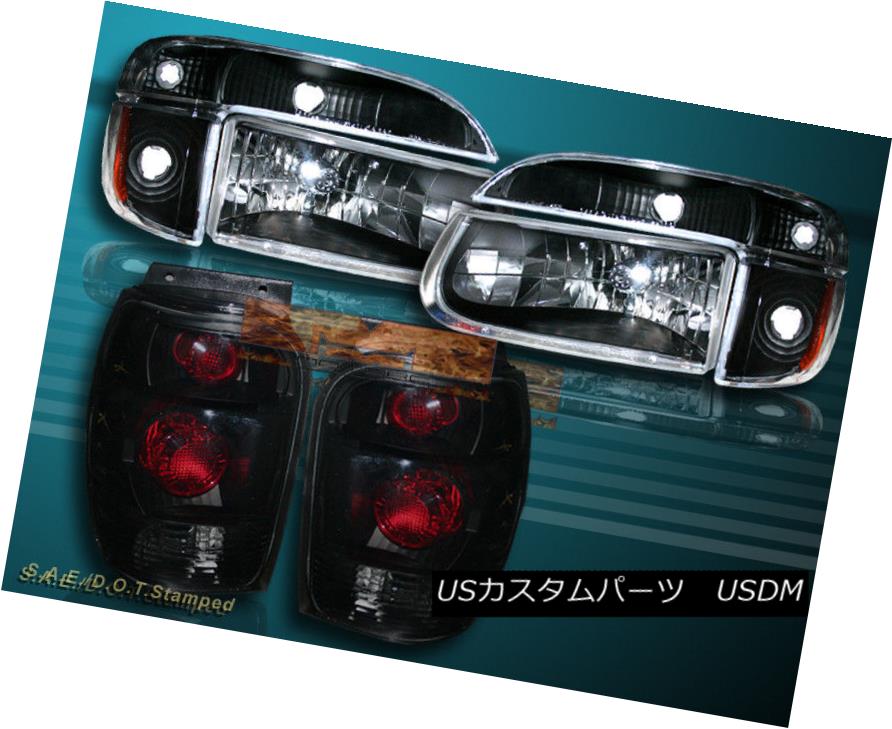 ヘッドライト 98 99 00 01 FORD EXPLORER BLK HEADLIGHTS & SIGNAL CORNER & BLK SMOKE TAIL LIGHTS 98 99 00 01 FORD EXPLORER BLKヘッドライト＆amp; 信号コーナー＆amp; BLK煙テールライト 【並行輸入品】