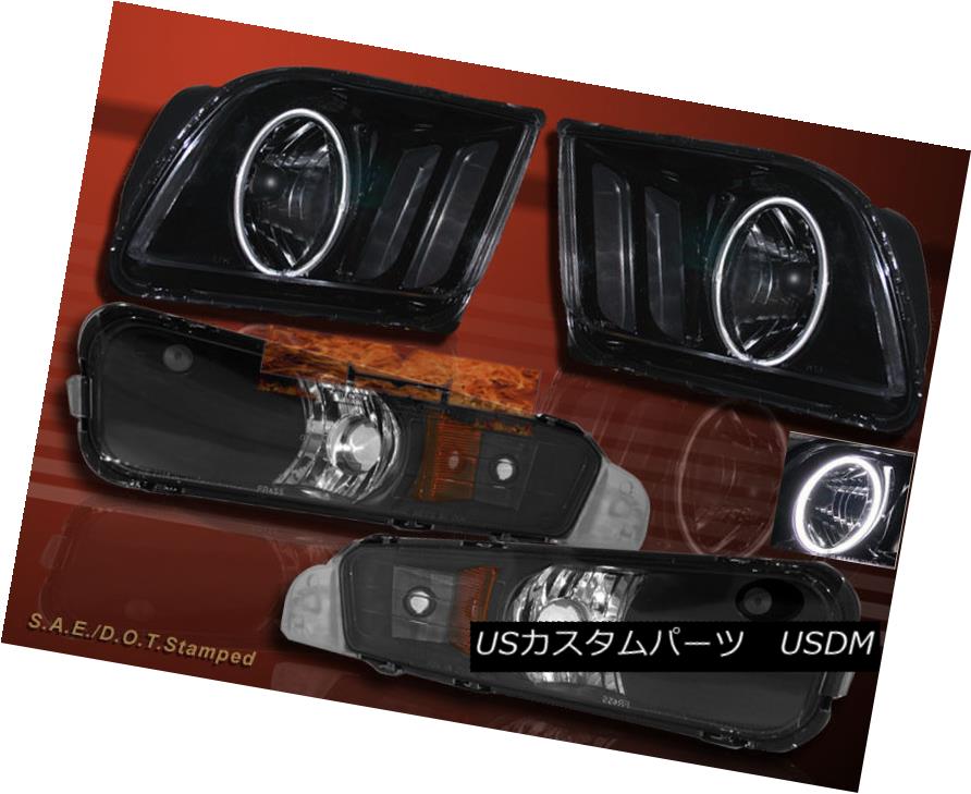 ヘッドライト 05-09 Ford Mustang Super White CCFL Headlights JDM Black + Bumper Signal Lights 05-09フォードマスタングスーパーホワイトCCFLヘッドライトJDMブラック+バンパーシグナルライト 【並行輸入品】