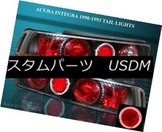 ヘッドライト 90-93 ACURA INTEGRA TAIL LIGHTS BLACK HALO 3 DOORS 91 92 90-93 ACURA INTEGRAテールライトブラックハロー3ドア91 92 【並行輸入品】