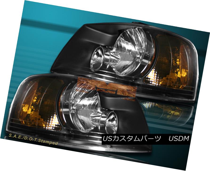ヘッドライト 03 04 05 06 Ford Expedition Black Housing Headlights w/ Euro Clear Lens Pair 03 04 05 06ユーロクリアレンズペア付きフォード遠征ブラックハウジングヘッドライト 【並行輸入品】 37,323円