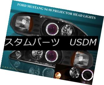 ヘッドライト 94-98 FORD MUSTANG PROJECTOR HEADLIGHTS BLK HALO 97 96 94-98フォード・ムスタング・プロジェクター・ヘッドライトBLK HALO 97 96 【並行輸入品】