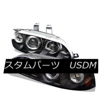 ヘッドライト Honda 92-95 Civic 2Dr / 3Dr Black Dual Halo LED Projector Headlights Lamps ホンダ92-95シビック2Dr / 3DrブラックデュアルハローLEDプロジェクターヘッドライトランプ 【並行輸入品】 43,544円