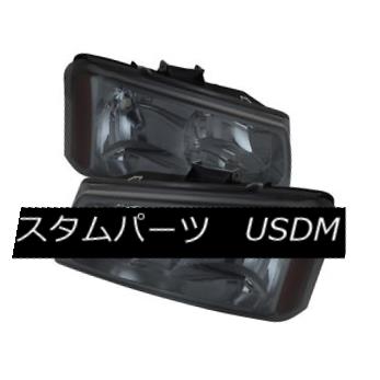 ヘッドライト Chevy 03-06 Silverado / Avalanche Somke Lens Crystal Replacement Headlights Chevy 03-06 Silverado / Avalancheスモークレンズクリスタル交換ヘッドライト 【並行輸入品】