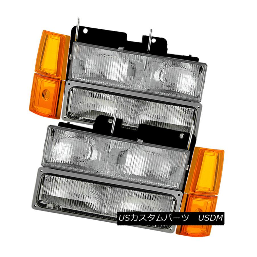 ヘッドライト GMC 94-98 Sierra Suburban Yukon Replacement Headlights Bumper Corner Lamps Set GMC 94-98 Sierra Suburban Yukon交換用ヘッドライトバンパーコーナーランプセット 【並行輸入品】