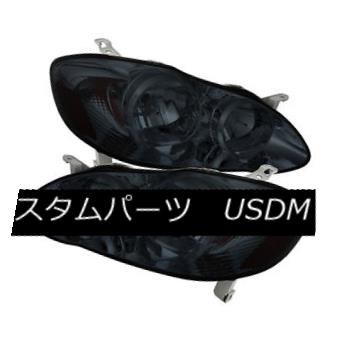 ヘッドライト Toyota 03-08 Corolla Smoke Lens Replacement Headlights Pair Set CE S LE XRS トヨタ03-08カローラスモークレンズ交換ヘッドライトペアCE S LE XRS 【並行輸入品】