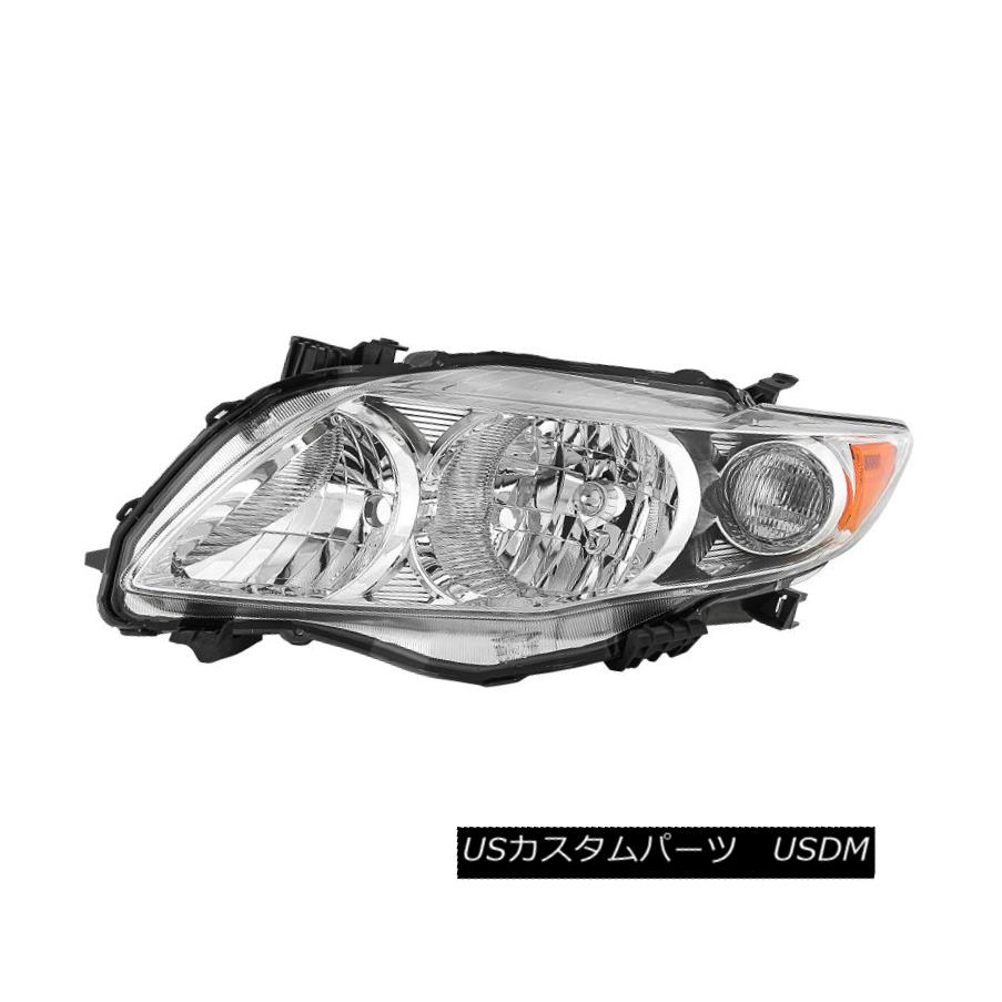 古典 ライト ランプ Housing Chrome Corolla 09 10 Toyota ヘッドライト Replacement トヨタ09 10カローラクロームハウジング交換ヘッドライトドライバ 左側 Side Left Driver Headlight