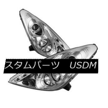 ヘッドライト Toyota 00-05 Celica Chrome Dual Halo LED Projector Headlights Lamp GT GTS トヨタ00-05セリカクロムデュアルハローLEDプロジェクターヘッドライトランプGT GTS 【並行輸入品】
