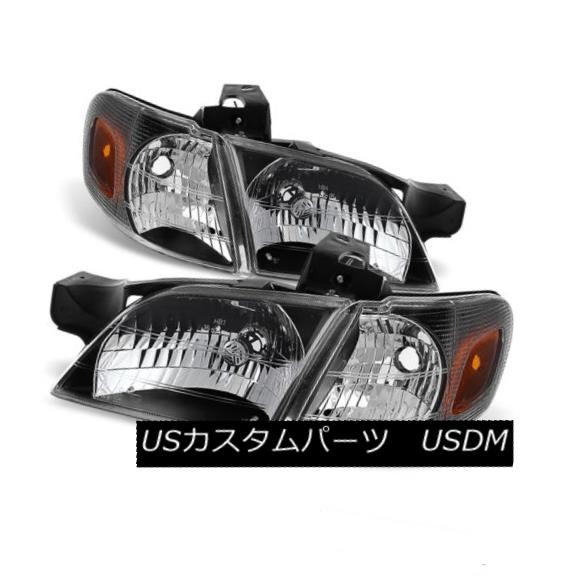 ヘッドライト Chevy 97-05 Venture Silhouette Black Housing Replacement Headlights Pair Set シェビー97-05ベンチャーシルエットブラックハウジング交換ヘッドライトペアセット 【並行輸入品】