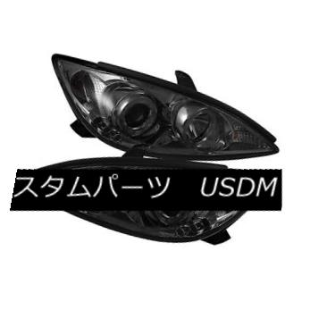 ヘッドライト Toyota 02-04 Camry Smoke Halo LED Projector Headlights Lamp Set LE XLE SE トヨタ02-04カムリスモークハローLEDプロジェクターヘッドライトランプセットLE XLE SE 【並行輸入品】