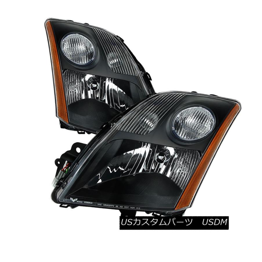 ヘッドライト Fit Nissan 07-09 Sentra 2.0L 2.5L Black Housing Replacement Headlights Pair Set フィット日産07-09 Sentra 2.0L 2.5Lブラックハウジング交換ヘッドライトペア 【並行輸入品】