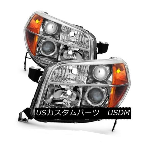 ヘッドライト Honda 06-08 Pilot Chrome Housing Replacement Headlights Pair Set LX EX EX-L SE-L ホンダ06-08パイロットクロムハウジング交換ヘッドライトペアセットLX EX EX-L SE-L 【並行輸入品】