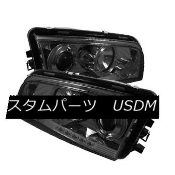 ヘッドライト Dodge 06-10 Charger Smoke Halo LED Projector Headlights RT SE SXT SRT-8 Daytona ドッジ06-10チャージャースモークハローLEDプロジェクターヘッドライトRT SE SXT SRT-8デイトナ 【並行輸入品】