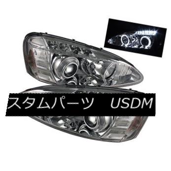 ヘッドライト Pontiac 04-08 Grand Prix Chrome Dual Halo LED Projector Headlights Lamp GT GXP ポンティアック04-08グランプリクロームデュアルハローLEDプロジェクターヘッドライトランプGT GXP 【並行輸入品】