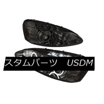 ヘッドライト Pontiac 04-08 Grand Prix Smoke Dual Halo LED Projector Headlights Lamp GT GXP ポンティアック04-08グランプリスモークデュアルハローLEDプロジェクターヘッドライトランプGT GXP 【並行輸入品】