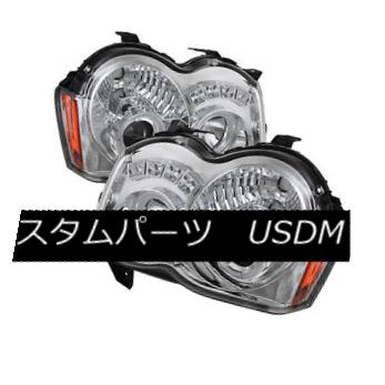 ヘッドライト Jeep 08-10 Grand Cherokee Chrome DRL Dual Halo LED Projector Headlights Lamp ジープ08-10グランドチェロキークロームDRLデュアルハローLEDプロジェクターヘッドライトランプ 【並行輸入品】