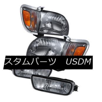 ヘッドライト Toyota 01-04 Tacoma Smoke Lens Replacement Corner Signal Bumper Headlights Set トヨタ01-04タコマスモークレンズ交換コーナー信号バンパーヘッドライトセット 【並行輸入品】