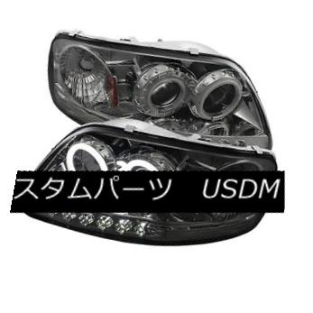 ヘッドライト Ford 97-03 F150 / Expedition CCFL Smoke Dual Halo LED Projector Headlights Lamp フォード97-03 F150 /遠征CCFLスモークデュアルハローLEDプロジェクターヘッドライトランプ 【並行輸入品】