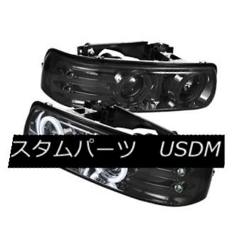 ヘッドライト Chevy 99-02 Silverado 00-06 Tahoe Suburban Smoke CCFL Halo Projector Headlights Chevy 99-02 Silverado 00-06タホ郊外の煙CCFLハロープロジェクターヘッドライト