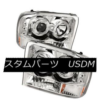 ヘッドライト Ford 99-04 F250 F350 SuperDuty Excursion Chrome Halo LED Projector Headlight Ford 99-04 F250 F350 SuperDutyエクスカーションクロームハローLEDプロジェクターヘッドライト 【並行輸入品】