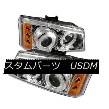 ヘッドライト Chevy 03-06 Silverado /Avalanche CCFL Chrome Dual Halo LED Projector Headlights Chevy 03-06 Silverado / Avalanche CCFL ChromeデュアルハローLEDプロジェクターヘッドライト 【並行輸入品】
