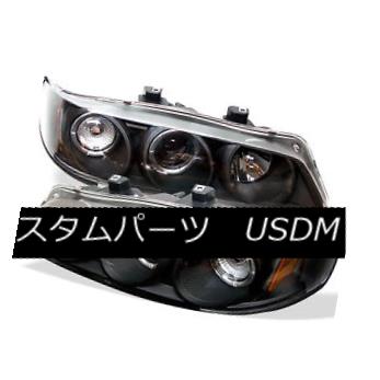 ヘッドライト Honda 94-97 Accord Black Dual Halo LED Projector Headlight Signal Lamp EX DX LX ホンダ94-97アコードブラックデュアルハローLEDプロジェクターヘッドライト信号ランプEX DX LX 【並行輸入品】