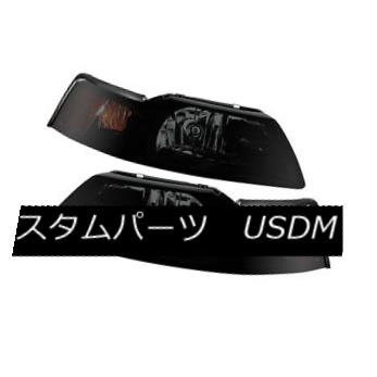 ヘッドライト Ford 99-04 Mustang Black Housing Smoke Lens Replacment Headlights GT SVT Cobra フォード99-04ムスタングブラックハウジングスモークレンズ交換ヘッドライトGT SVTコブラ 【並行輸入品】