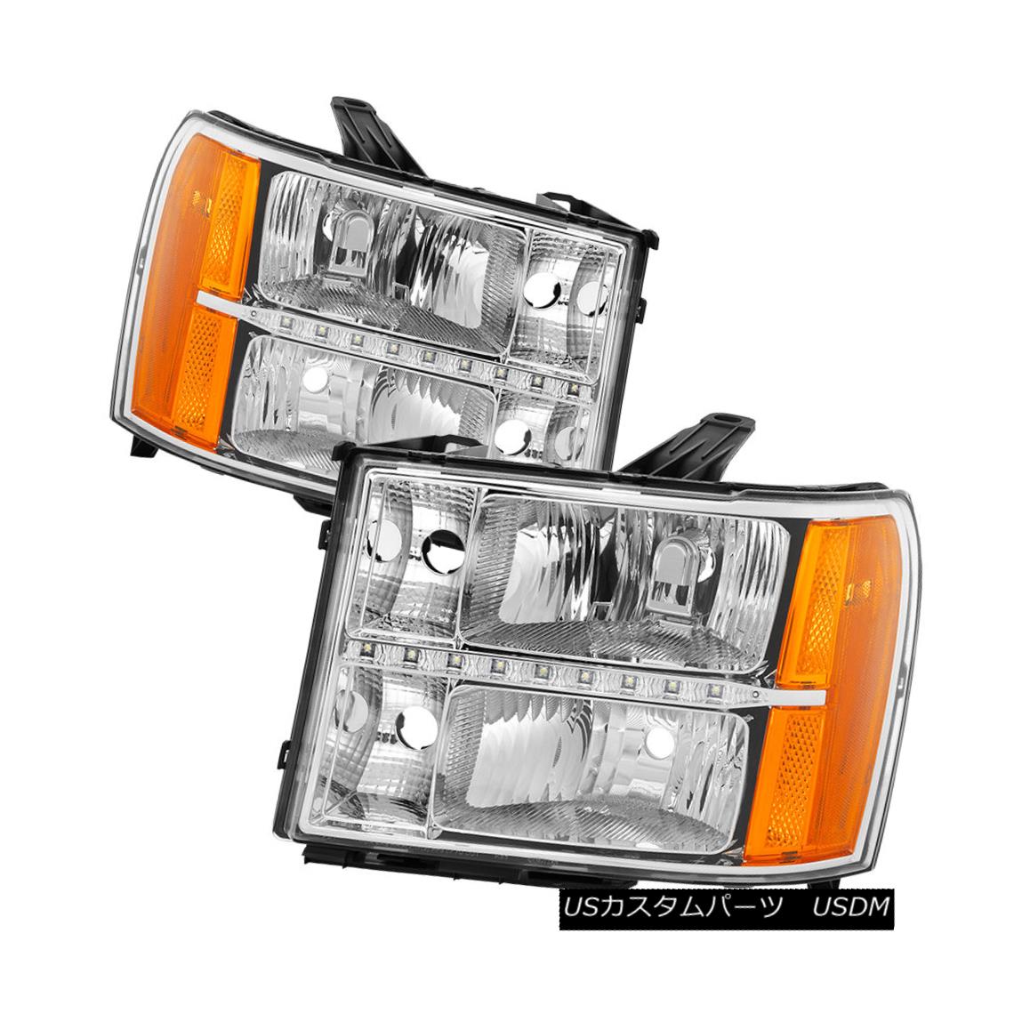 ライト ランプ いラインアップ ヘッドライト Gmc 3500クロームハウジングledヘッドライト左右セット 2500 1500 Sierra 07 13 Gmc Set Right Left Headlights Led Housing Chrome 3500 2500 1500 Sierra 07 13 Kwakuku Com