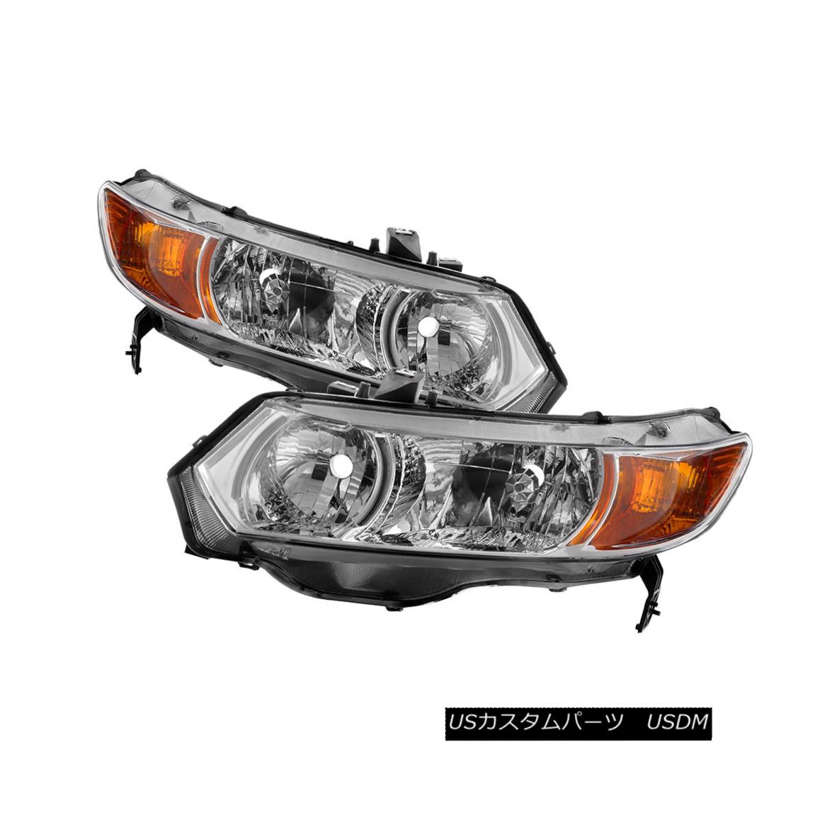 ヘッドライト Honda 06-11 Civic 2Dr Coupe Chrome Housing Replacement Headlights LX EX DX SI ホンダ06-11シビック2Drクーペクロムハウジング交換ヘッドライトLX EX DX SI 【並行輸入品】