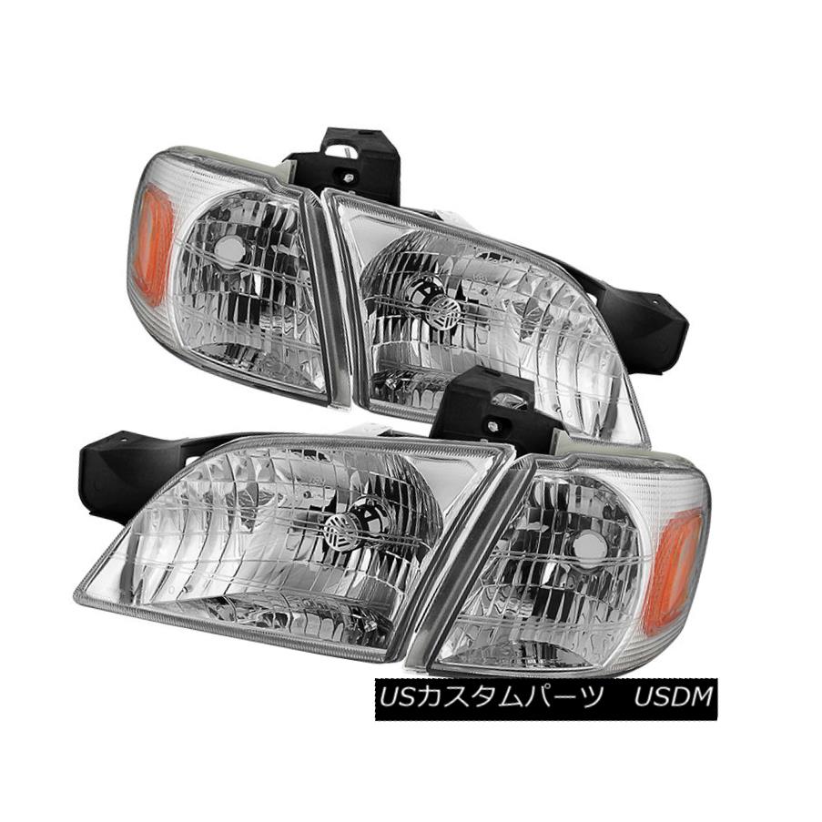 ヘッドライト Chevy 97-05 Venture Silhouette Chrome Housing Replacement Headlights Pair Set Chevy 97-05ベンチャーシルエットクロームハウジング交換ヘッドライトペアセット 【並行輸入品】