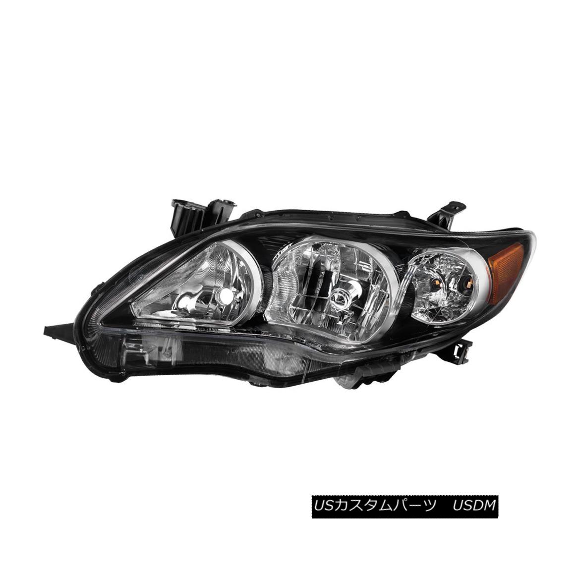 ヘッドライト Toyota 11-13 Corolla Black Housing Replacement Headlight Driver / Left Side Lamp トヨタ11-13カローラブラックハウジング交換ヘッドライトドライバ/左サイドランプ 【並行輸入品】