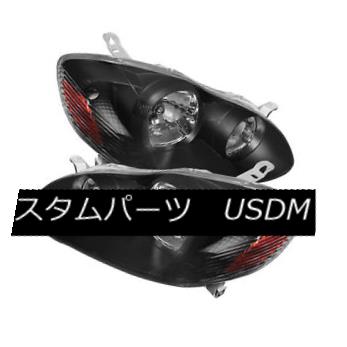 ヘッドライト Toyota 03-08 Corolla Black Housing Replacement Headlights Pair Set CE S LE XRS トヨタ03-08カローラブラックハウジング交換ヘッドライトペアCE S LE XRS 【並行輸入品】