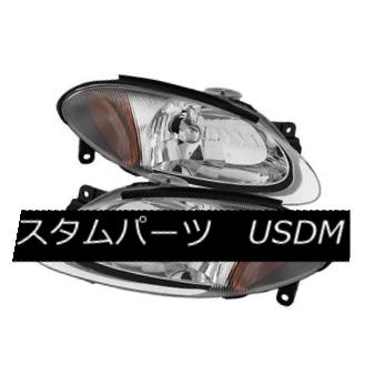 ヘッドライト Ford 98-03 Escort ZX2 2dr Coupe Chrome Housing Replacement Headlights Pair Set フォード98-03エスコートZX2 2drクーペクロムハウジング交換ヘッドライトペア 【並行輸入品】
