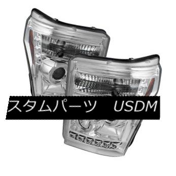 ヘッドライト Ford 11-16 F250 F350 F450 F550 SuperDuty Chrome Halo LED Projector Headlights Ford 11-16 F250 F350 F450 F550 SuperDuty Chrome Halo LEDプロジェクターヘッドライト 【並行輸入品】