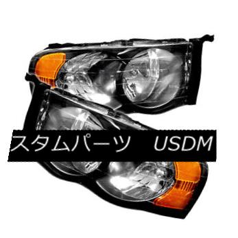 ヘッドライト Dodge 02-05 Ram Black Housing Replacment Headlights Lamps Pair Left + Right ドッジ02-05ラムブラックハウジング交換用ヘッドライトランプペア左右+右 【並行輸入品】