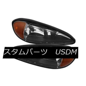 ヘッドライト Pontiac 99-05 Grand AM Black Housing Replacement Headlights Pair Set GT SE ポンティアック99-05 Grand AMブラックハウジング交換ヘッドライトペアGT SE 【並行輸入品】
