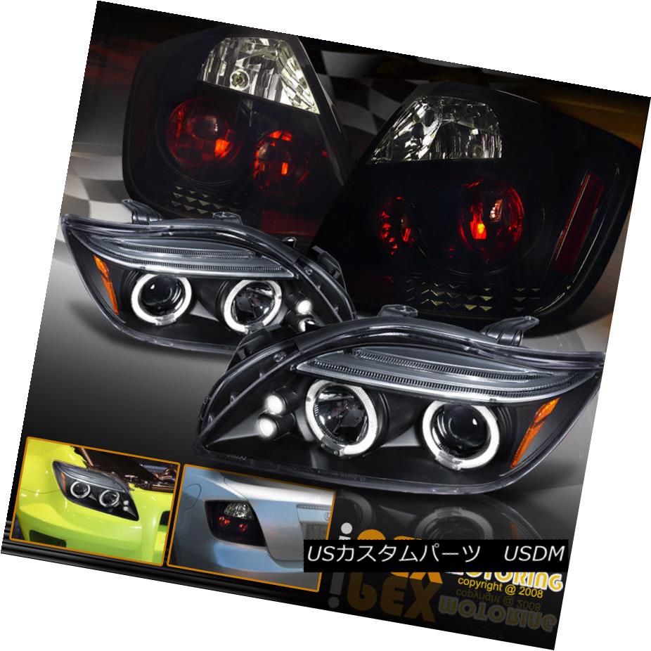 ヘッドライト 2004-2007 Scion TC Dual Halo Projector LED Headlights W/ Dark Smoke Tail Lights 2004-2007シオンTCデュアルハロープロジェクターLEDヘッドライトW /ダークスモークテールライト 【並行輸入品】