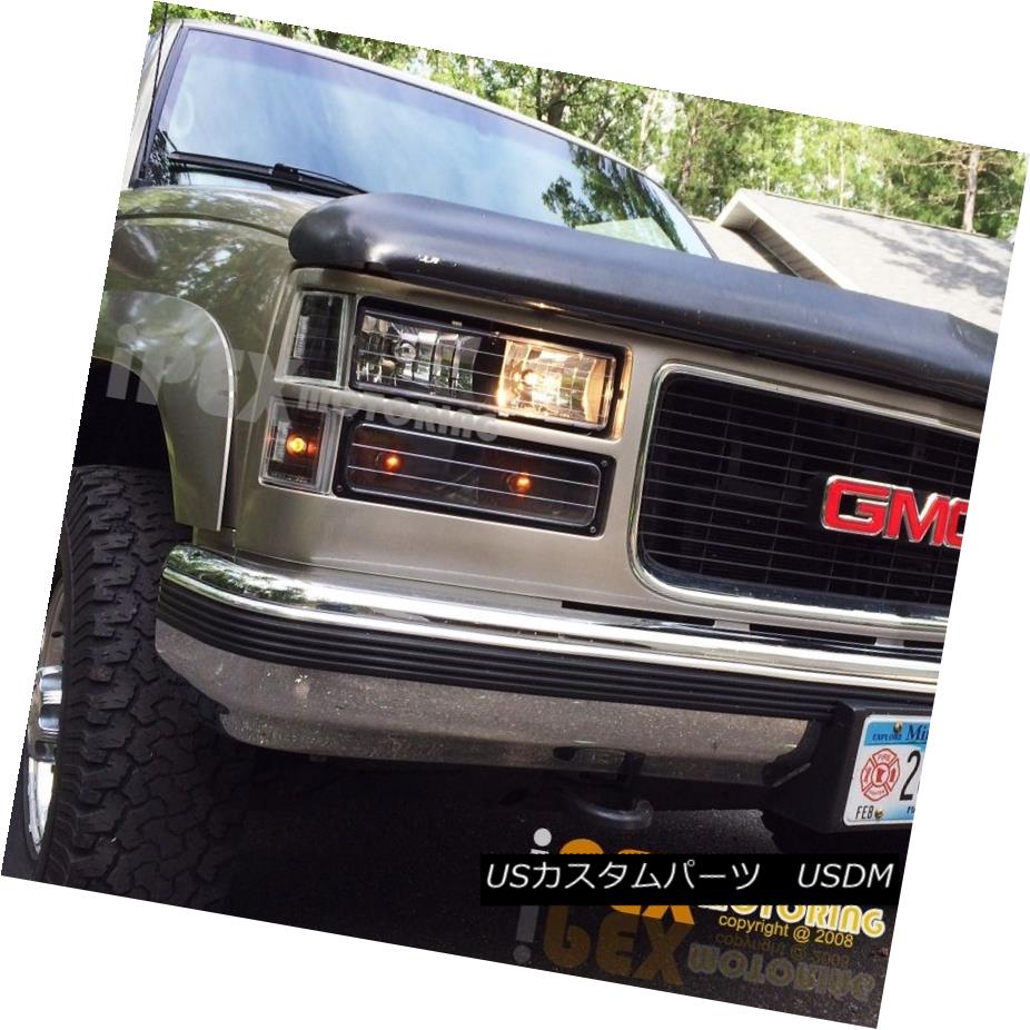 ヘッドライト 1994-1998 GMC Sierra Suburban Yukon 8PC Black Headlight + Corner + Bumper Lights 1994-1998 GMCシエラ郊外ユーコン8PCブラックヘッドライト+コーナー+バンパーライト 【並行輸入品】
