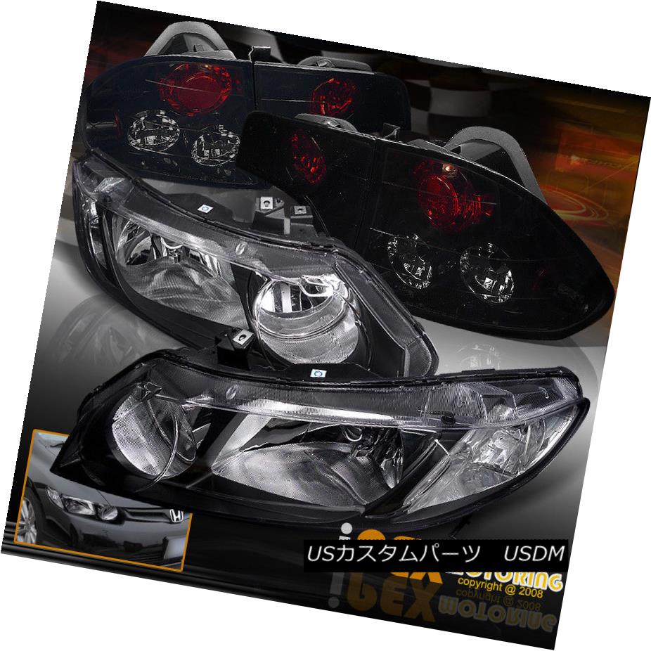 ヘッドライト 2006-2011 Honda Civic 4Dr Sedan JDM Black Headlight + Black Tinted Tail Light FA 2006-2011ホンダシビック4DrセダンJDMブラックヘッドライト+ブラックテールテールライトFA 【並行輸入品】 49,764円